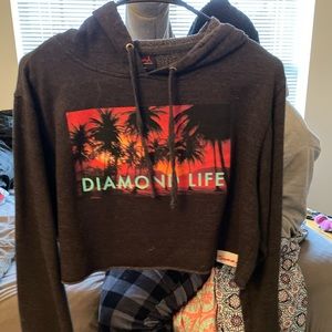 Diamond cropped hoodie